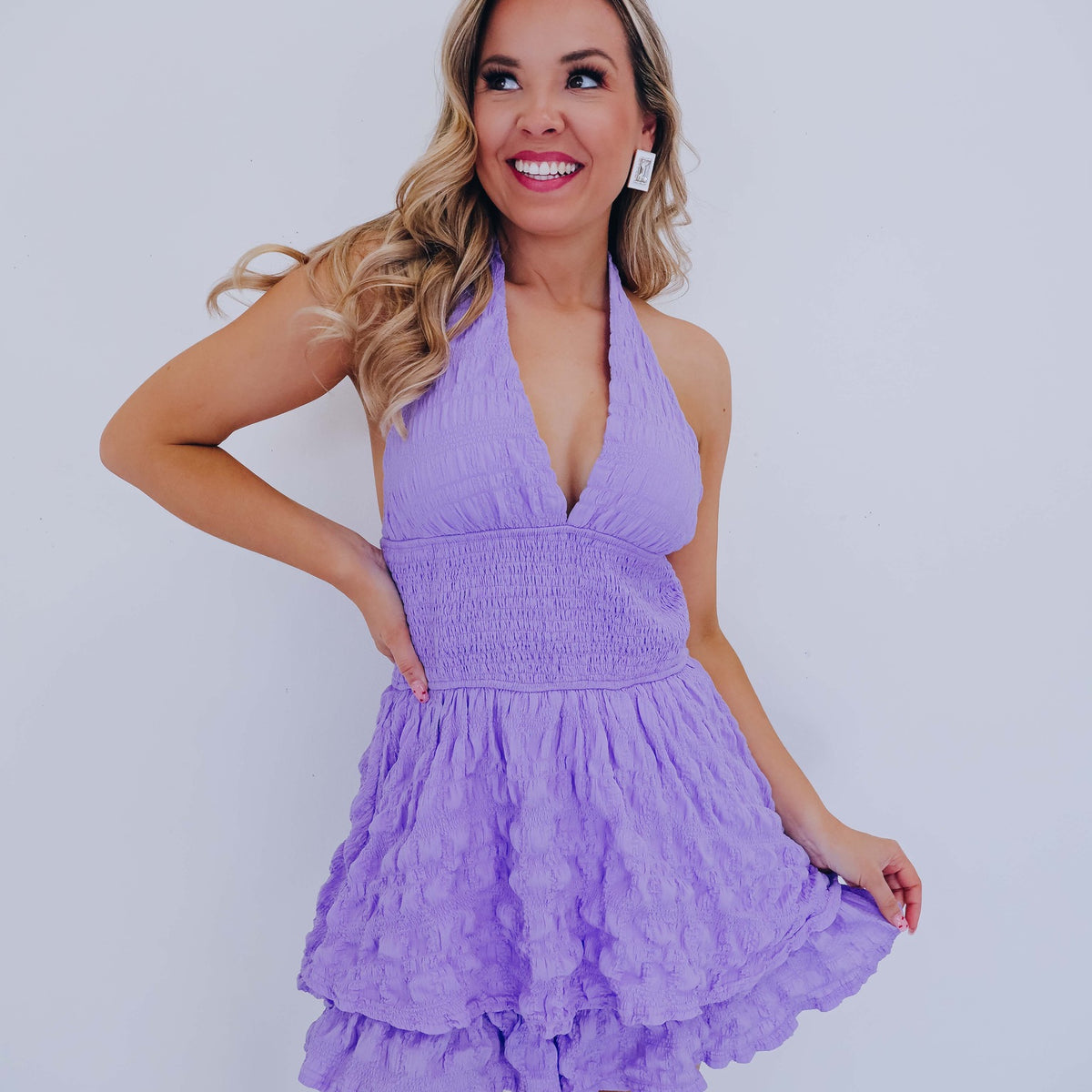 London Halter Neck Jean Romper main image 1