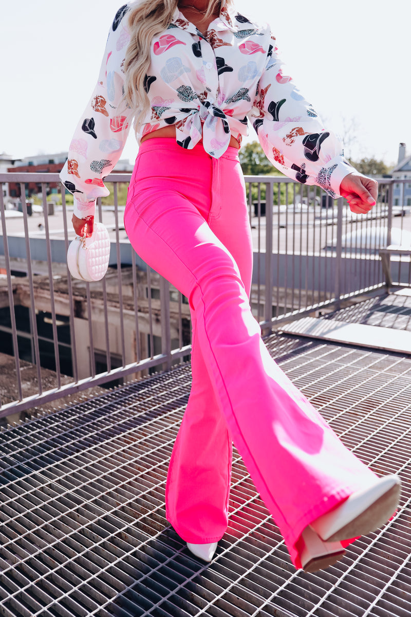 Pink Flares For Women