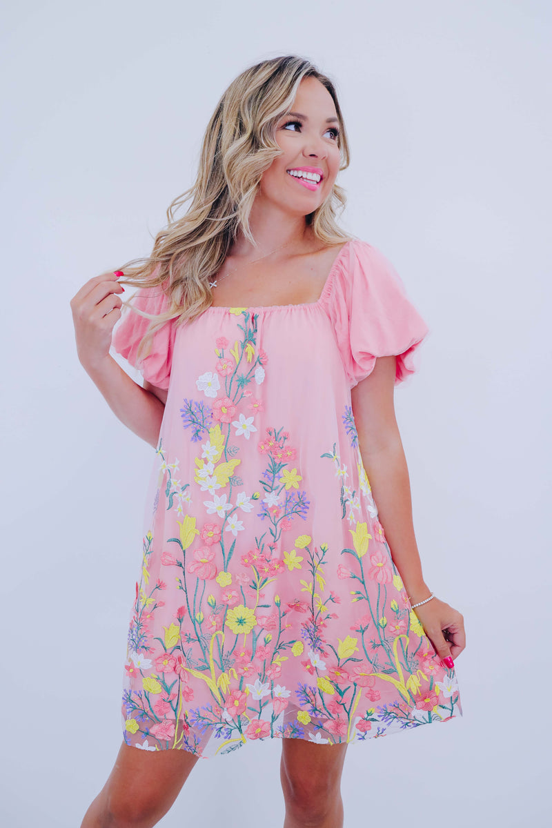 Sweet As Can Be Floral Mini Dress – Whiskey Darling Boutique