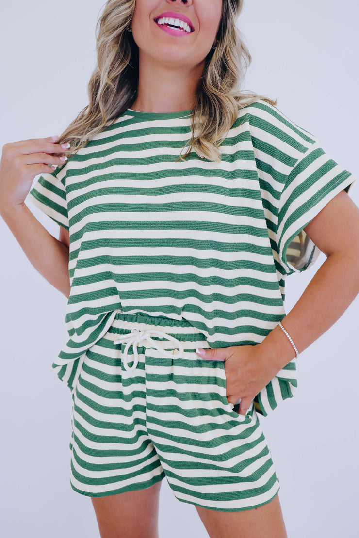 Tamarin Stripe French Terry Shorts main image 1