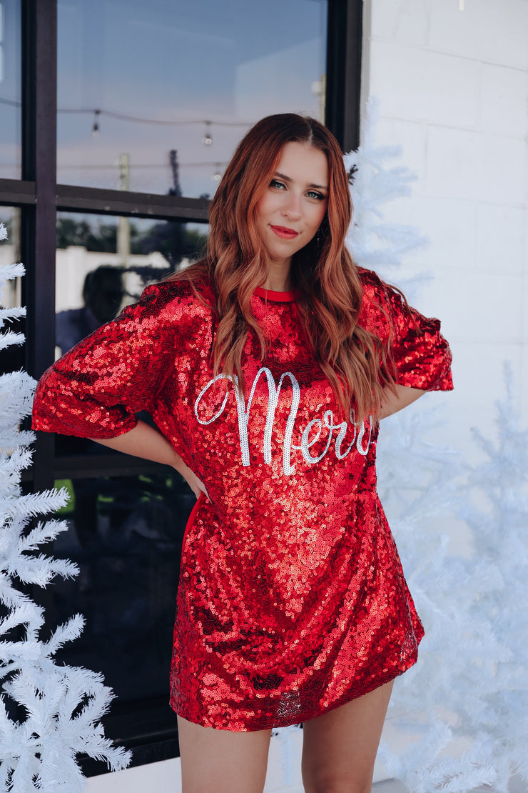 Merry Sequin Top