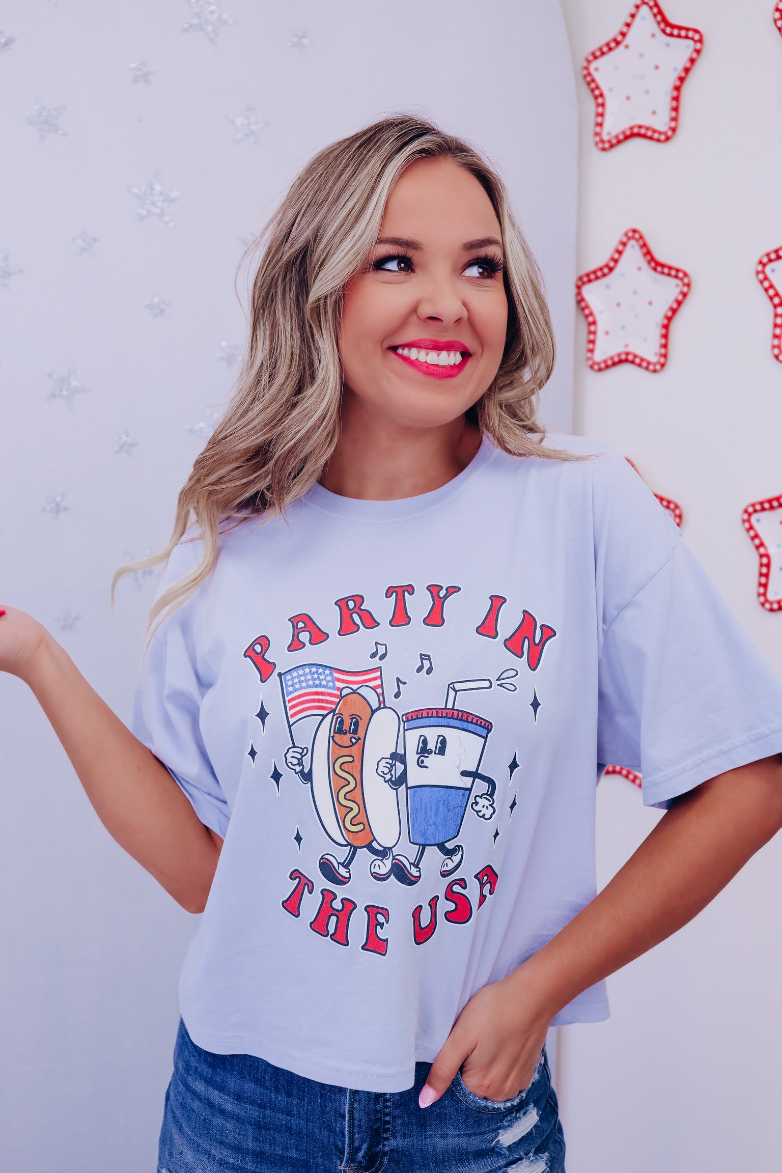 cute graphic crop tees
