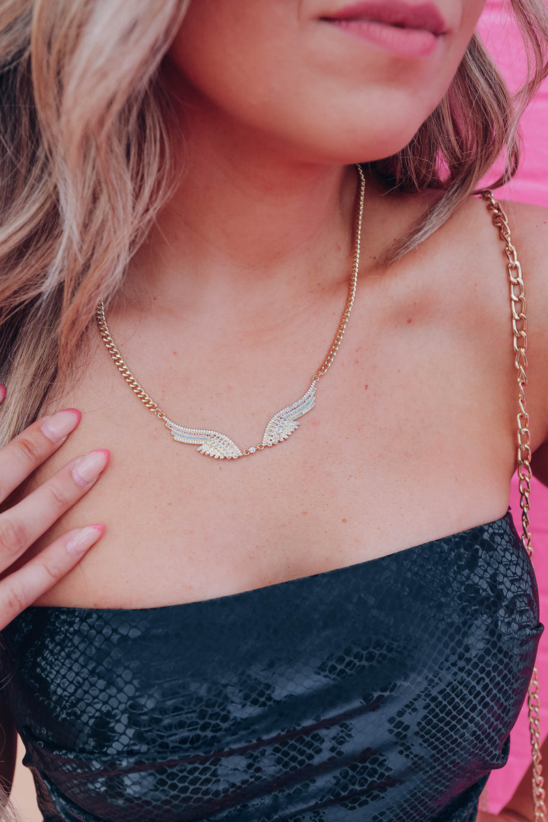 Angel Wings Necklace by Melania Clara Whiskey Darling Boutique