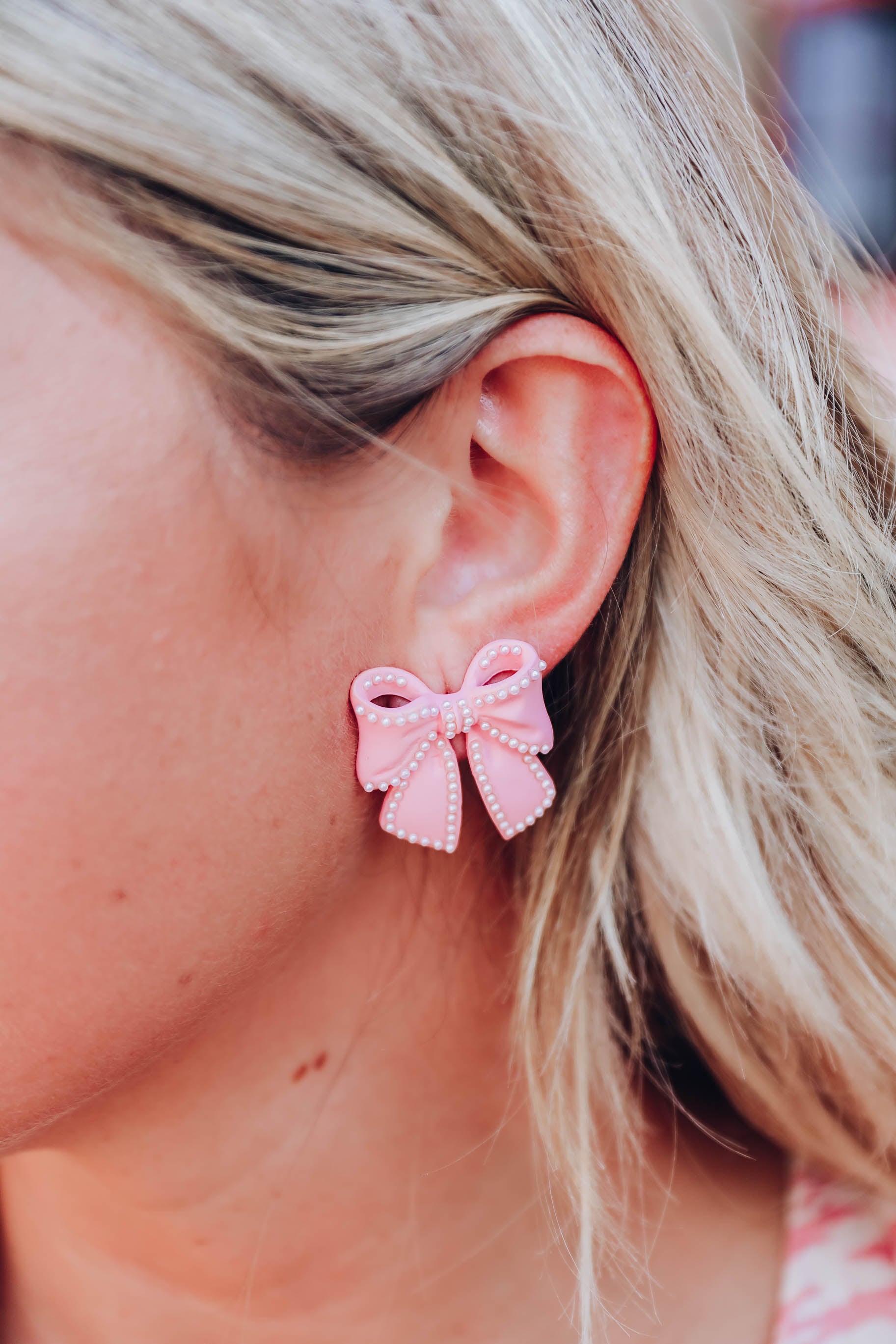 ◇Monday Edition◇ PINK PULL BOW EARRINGS C02A3480_4f2a7448-084f-4ba7-