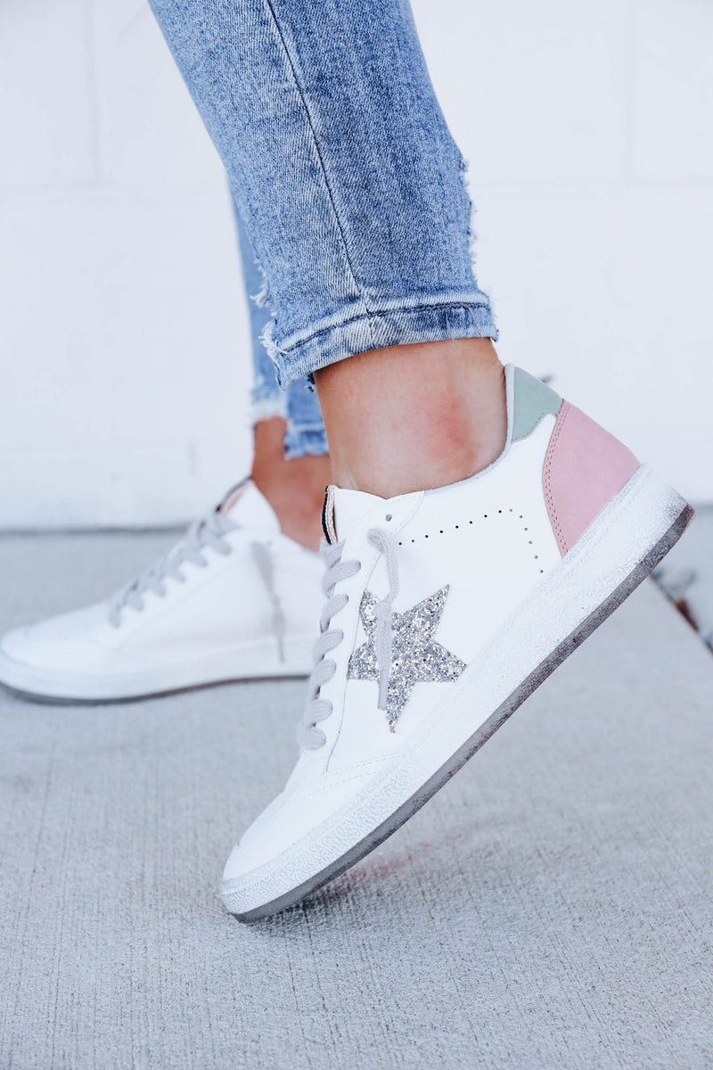 Paz Sparkle Sneaker by ShuShop - Silver – Whiskey Darling Boutique