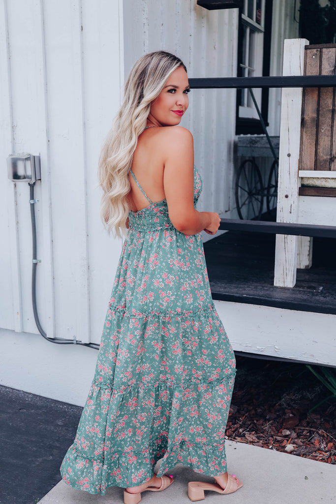 In Bloom Floral Tiered Maxi Dress – Whiskey Darling Boutique